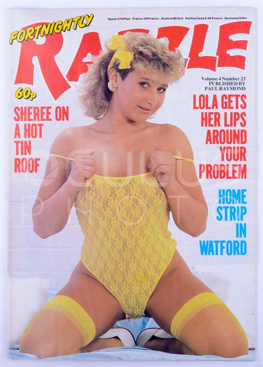 Razzle UK Softcore Vintage Adult Erotic Magazine Vol. 4 No. 23 1986