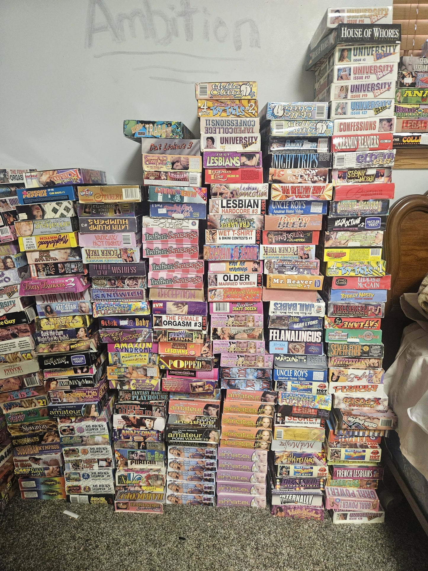 Lot of 50 random adult xxx VHS in great condition from a adult store