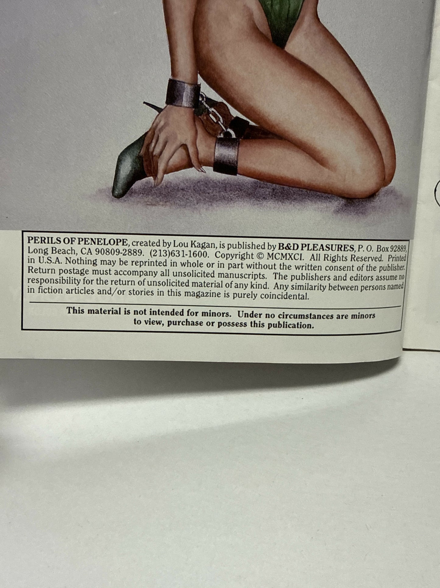 Perils of Penelope No. 2 Jaws of the Succubus, Lou Kagan Comic