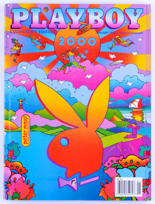 PLAYBOY ENTERTAINMENT FOR MEN MAGAZINE FOR MEN January 2000 Collector's Edition Millenium Issue - Twins Carol & Darlene Bernaola Trifold Poster, Verne Troyer (Mini Hef)