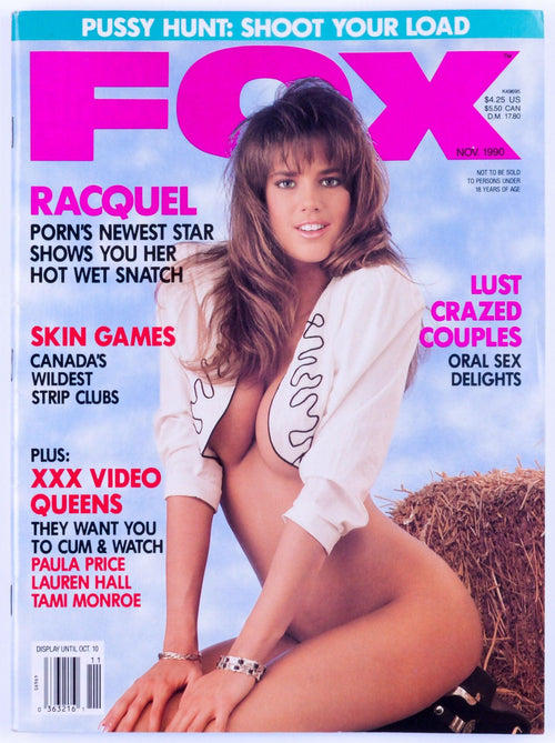 FOX Softcore Vintage Adult Magazine Vol. 8 No. 6 November 1990 - Racquel Darrian