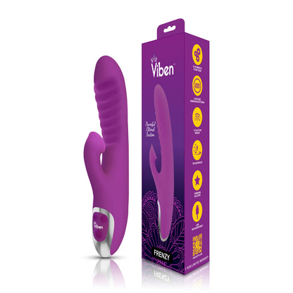 Frenzy Clitoral Suction Rabbit - Berry