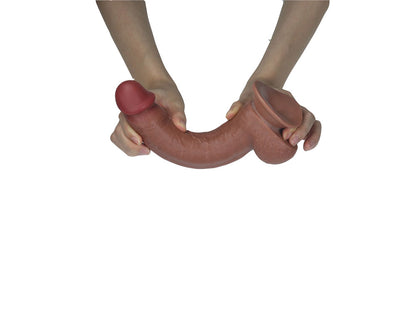 Get Lucky 9 Inch Real Skin Dong - Light Brown