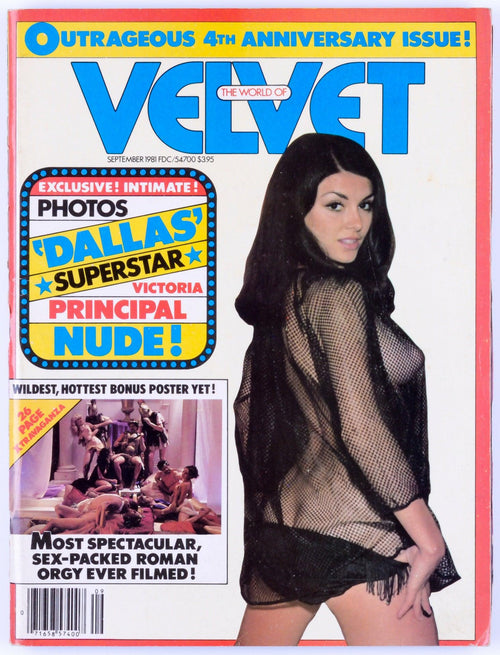 VELVET Softcore Vintage Magazine Vol. 5 No. 1 September 1981 Includes Giant Roman Orgy Poster