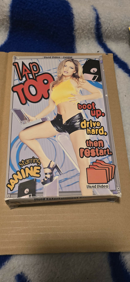 Lap Top (VHS) - Starring Janine Lindemulder - Vivid Video - "Boot Up. Drive Hard. Then Restart."