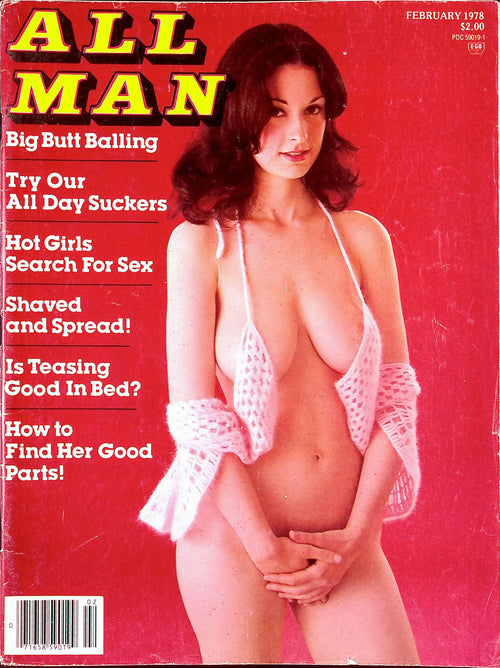 ALL MAN February 1978 Vol. 18 No. 1 Vintage Softcore Magazine