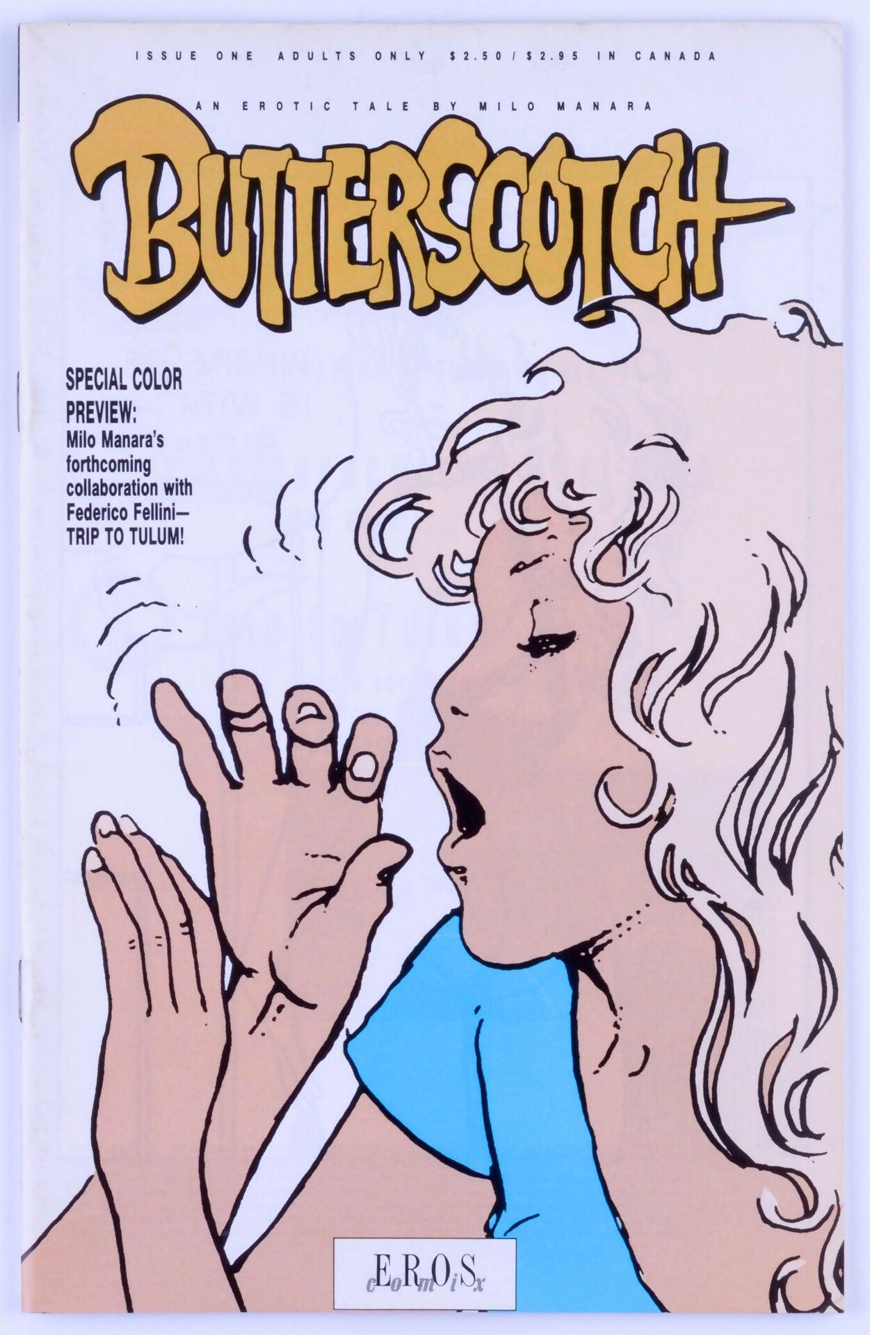 BUTTERSCOTCH Issue 1 1990 EROS Comix By Milo Manara Adult Comic Book - XXX Marketplace