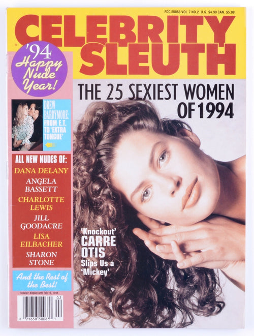CELEBRTY SLEUTH The 25 Sexiest Women of 1994 Vol. 7 No. 2 Softcore Vintage Magazine - Sharon Stone, Kate Moss, Cindy Crawford