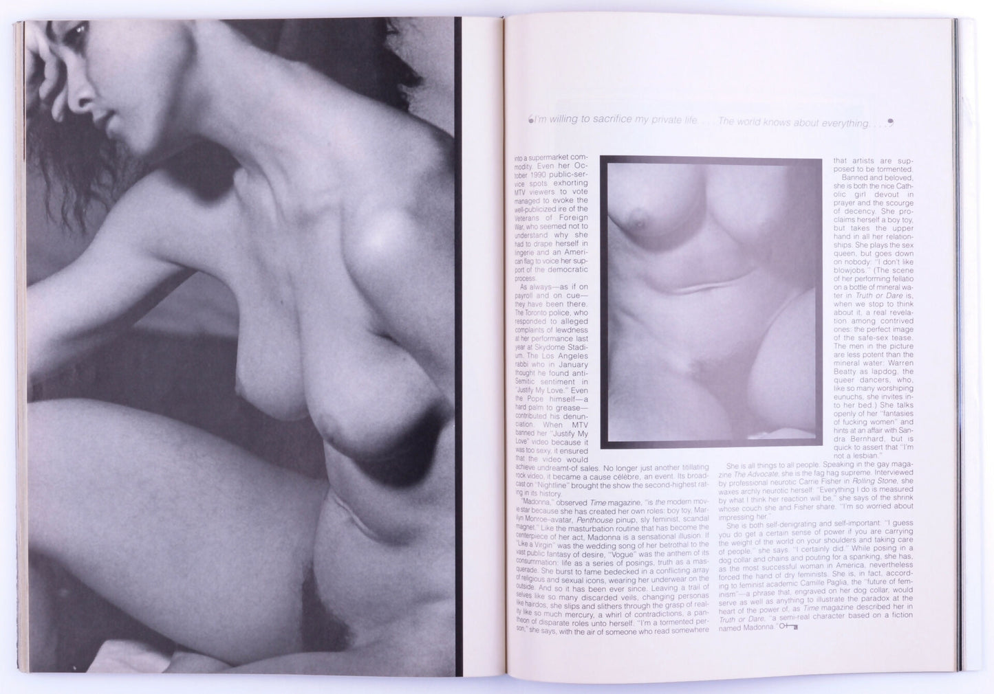 PENTHOUSE THE INTERNATIONAL MAGAZINE FOR MEN September 1991 Vol. 23 No. 1 Magazine - Madonna, Sahsa Vinni