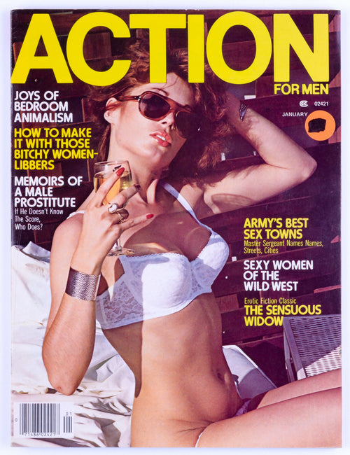 ACTION FOR MEN January 1978 1977 Vol. 22 No. 1 Vintage Softcore Adult Magazine