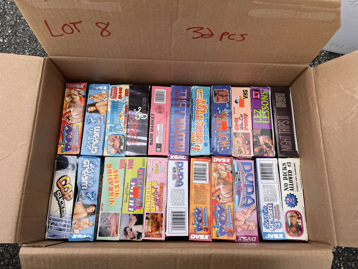 Lot of 32 Vintage Adult Big Box VHS Tapes (8)