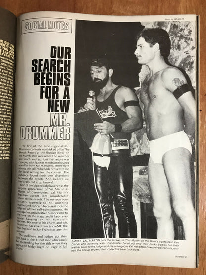Drummer #63 Gay Men's Leather Magazine 1983 Macho Male Bill Ward