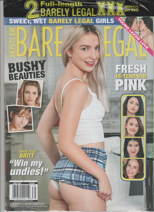 BRAND NEW SEALED BARELY LEGAL JUNE 2022 2 FULL-LENGTH XXX VIDEOS DVD MAGAZINE