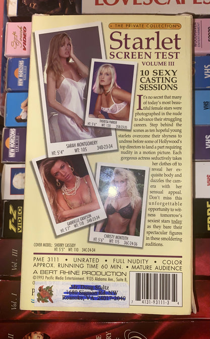 Starlet Screen Test III VHS