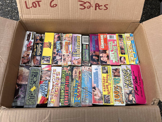 Lot of 32 Vintage Adult Big Box VHS Tapes (6)