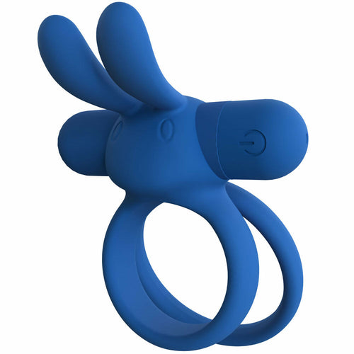 Rechargeable Ohare XL Vibrating Cock Ring - Blue
