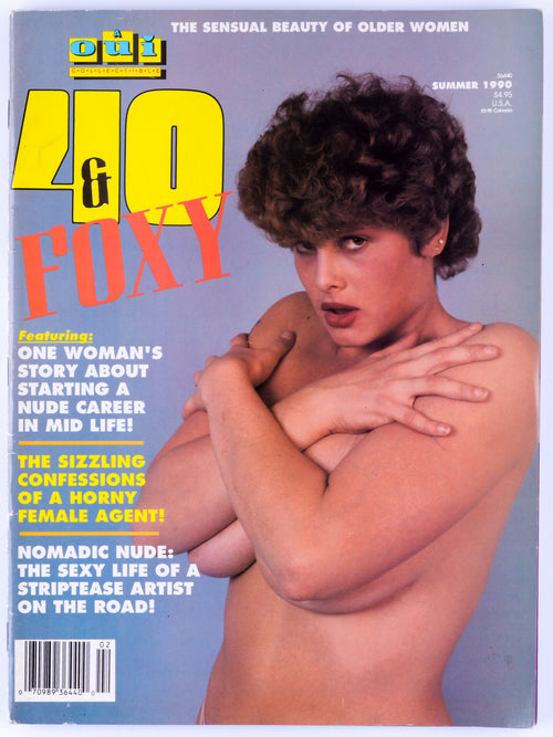 *Rare* OUI 40 & FOXY Summer 1990 Vintage Softcore Mature Adult Magazine - Helga Grumann, Cindie Carmichael, Wanda Williams