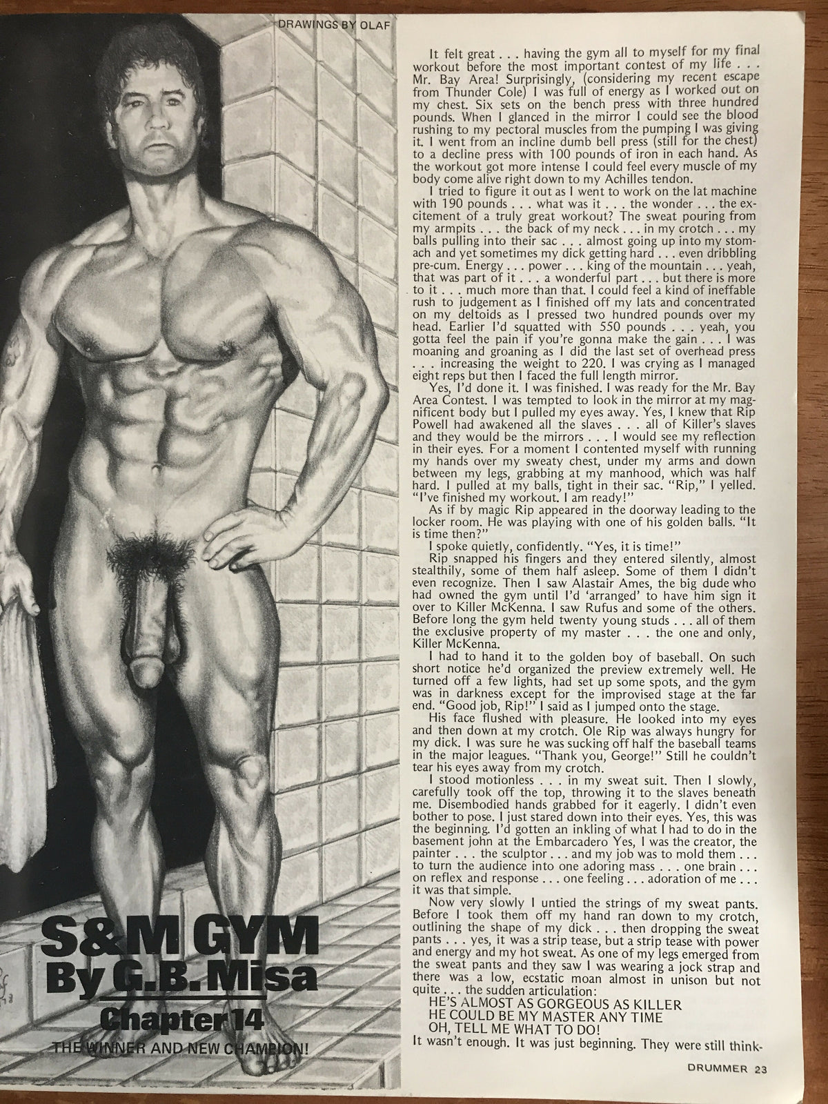 Drummer #27 Gay Men's Leather Magazine 1978 Zeus Poster, Wakefield Poole
