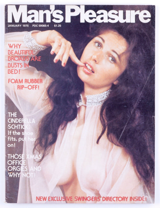 Man's Pleasure January 1975 Vol. 5 No. 2 Softcore Vintage Magazine - Rene Bond, Uschi Digard
