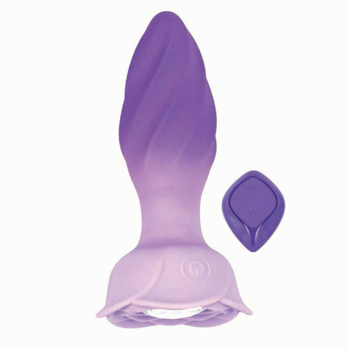 Goddess Remote Control Rotating Jewel Plug - Purple