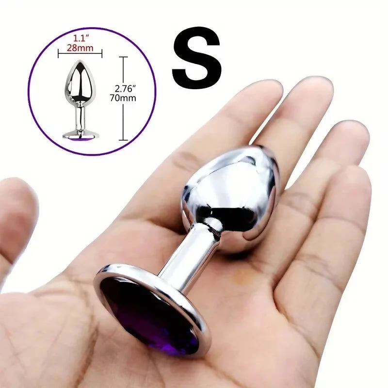 28mm Small Round Purple Butt Plug