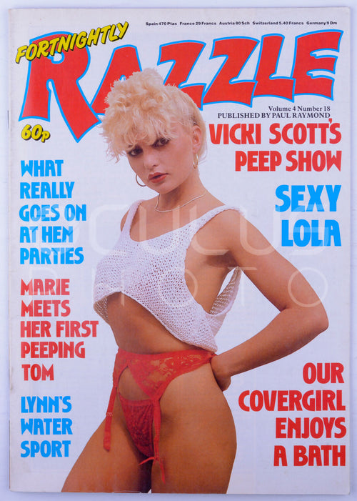 Razzle Vol. 4 No. 18 Softcore Vintage UK Adult Magazine Unknown Publication Date Published By Paul Raymond - Vicki Scott, Marie Harper