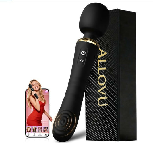 Allovü App-Controlled Wand Vibrator with AI Sync & Tapping Modes