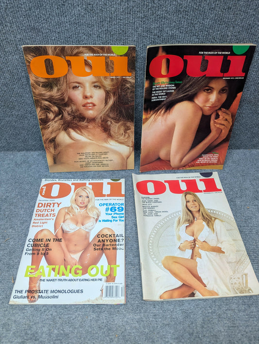 Oui Magazine Lot of FOUR - 1970s and 2000.
