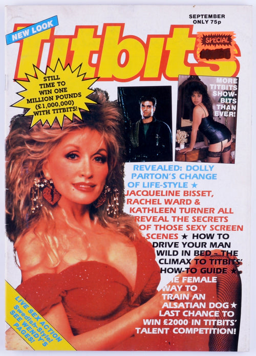 Titbits September Unknown Publication Date UK Big Tits Softcore Vintage Adult Magazine - Kirsten Irmie, Natalie Banus