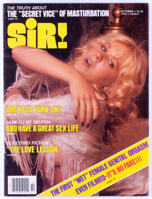 SIR! October 1979 Vol. 35 No. 4 Vintage Softcore Adult Magazine - Trifold Poster