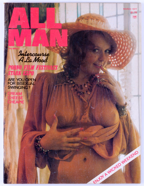ALL MAN March 1977 Vol. 17 No. 2 Vintage Softcore Adult Magazine