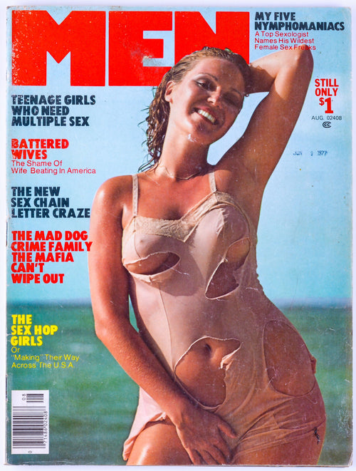 MEN August 1977 Vol. 26 No. 8 Vintage Softcore Adult Magazine - Cindy Stanning, Mary Hart