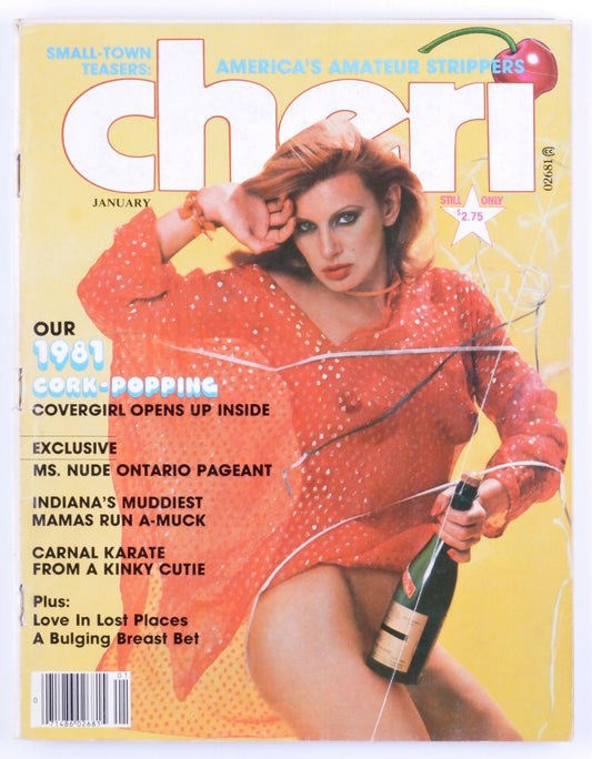 Cheri January 1981 Vol. 5 No. 6 Vintage Softcore Adult Magazine - Trifold Poster, Bonnie Sue