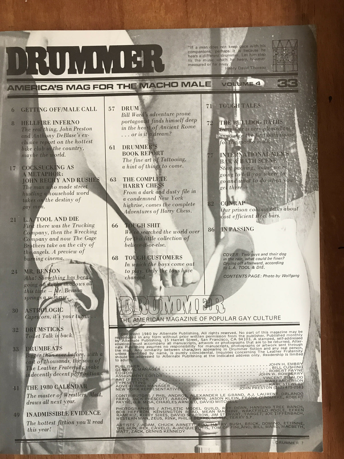 Drummer #34 Gay Men's Leather Magazine 1980 Nude Wrestling