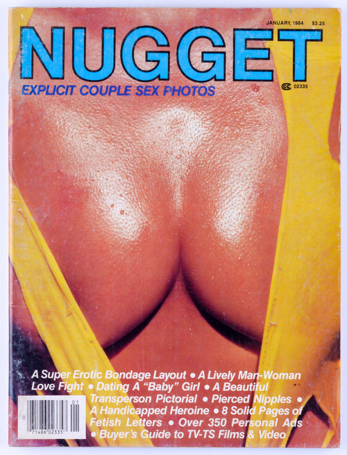 NUGGET January 1984 Vol. 28 No. 1 Vintage Softcore Adult Fetish Magazine - Trans Model Stephanie Shippee