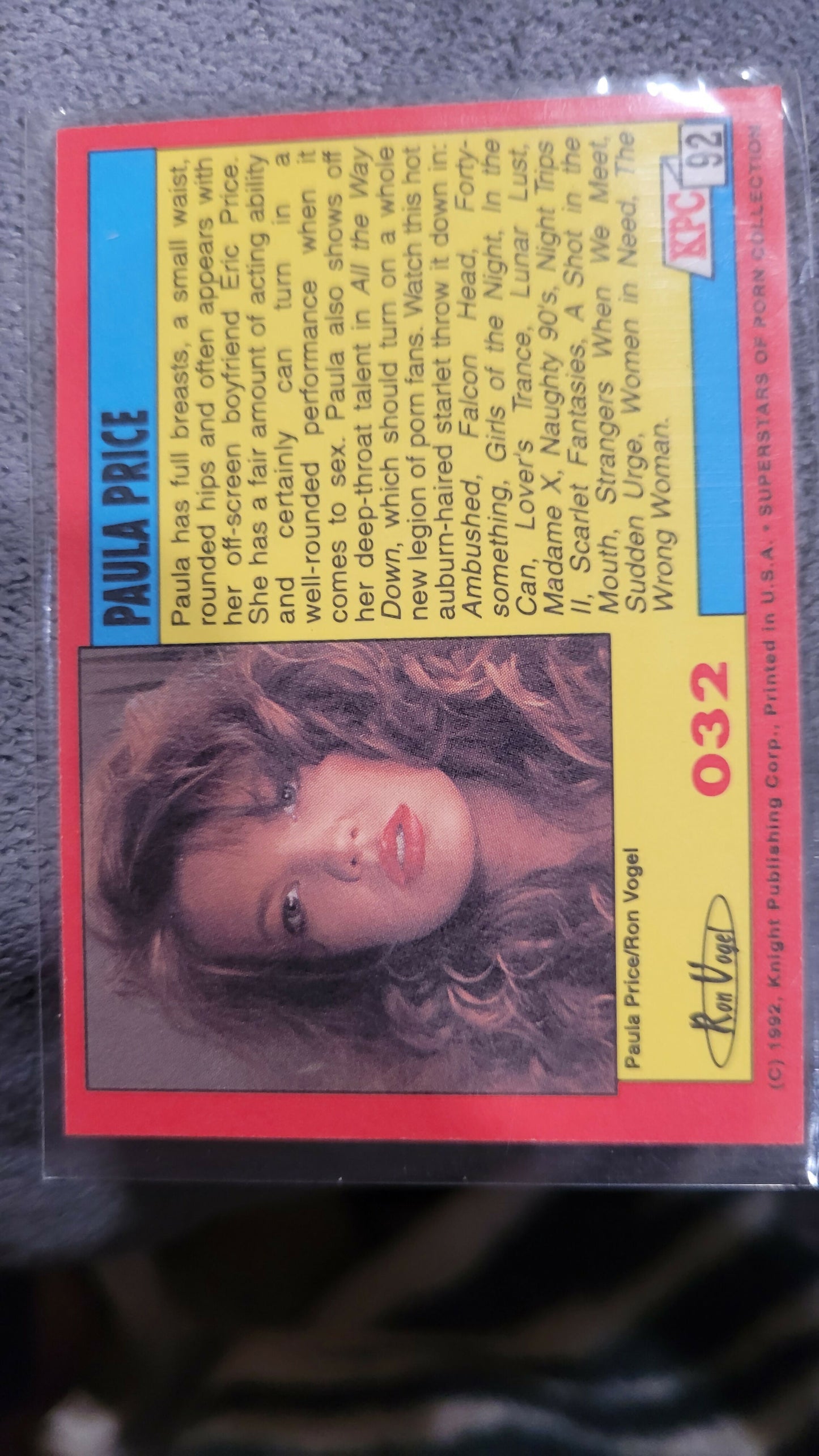 Paula Price card # 32