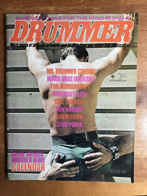 Drummer #43 Gay Men's Leather Magazine 1981 Macho Male Master Slave Calendar