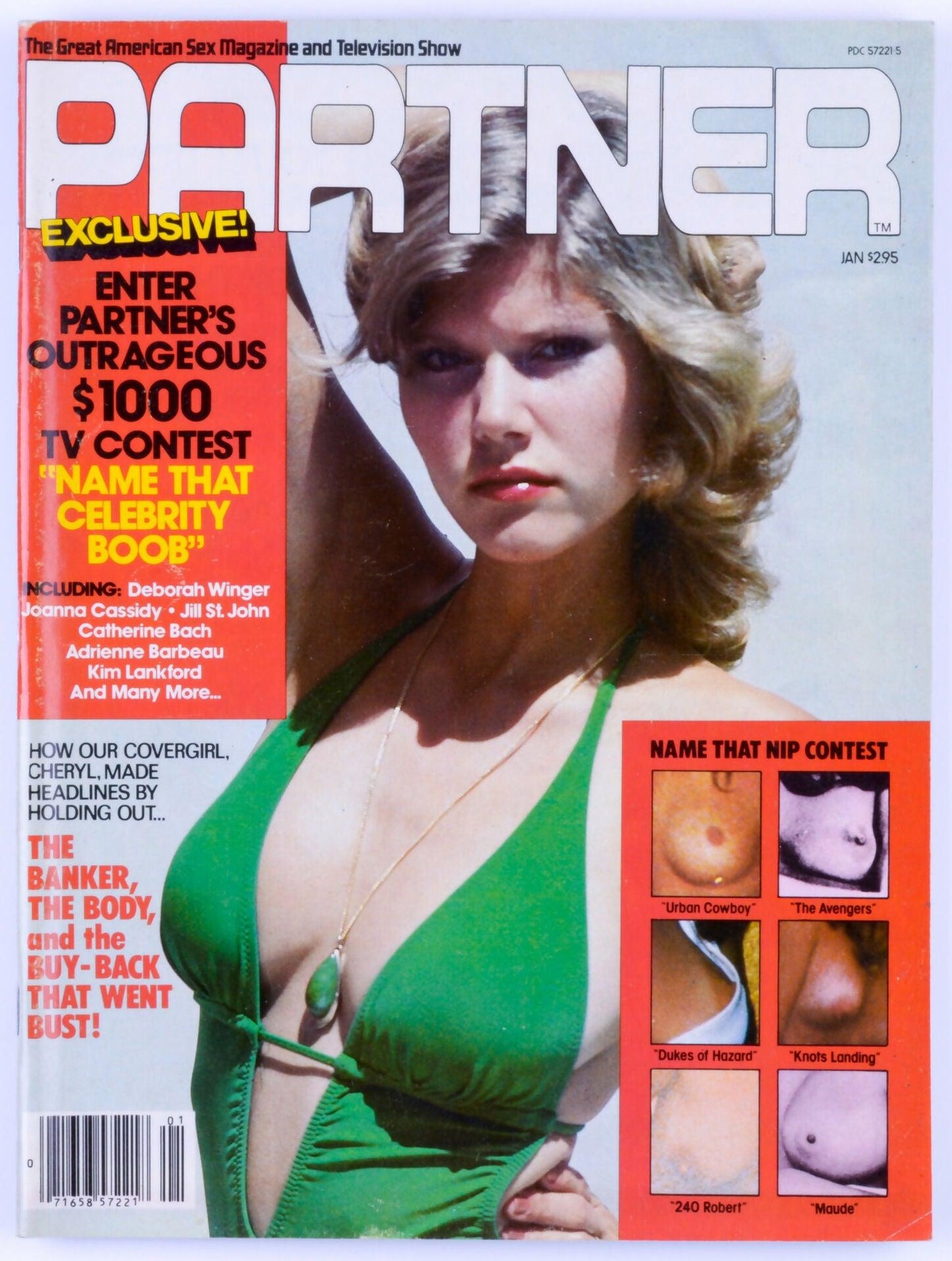 PARTNER January 1981 Vol. 2 No. 8 Vintage Softcore Adult Magazine - Deborah Winger, Joanna St. John, Catherine Bach, Adrienne Barbeau, Kim Lankford - XXX Marketplace