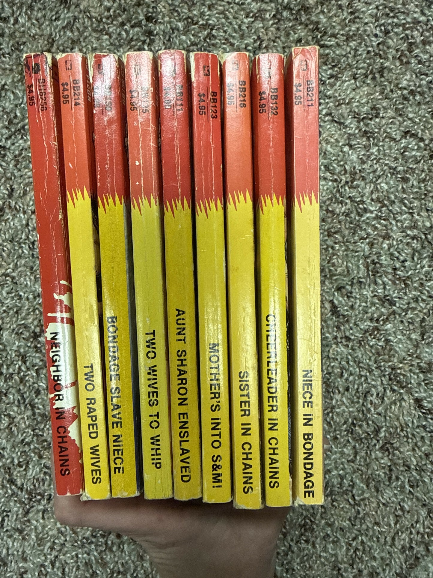 Vintage Bondage Book Novels, LOT OF 9- 1987 & 1988, Nathan Silvers Maxine Neville