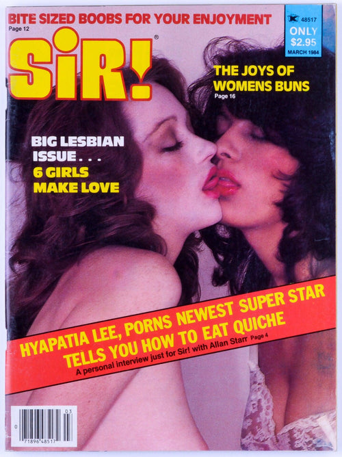 SIR! Vintage Softcore Adult Magazine Vol. 39 No. 8 March 1984