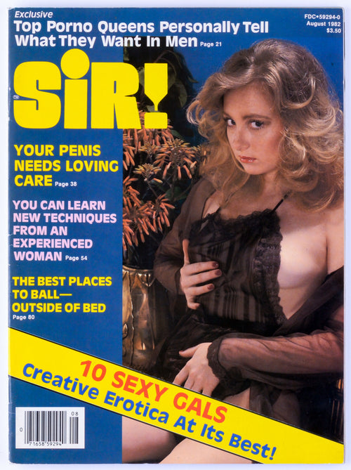 SIR! August 1982 Vol. 38 No. 2 Vintage Softcore Adult Magazine