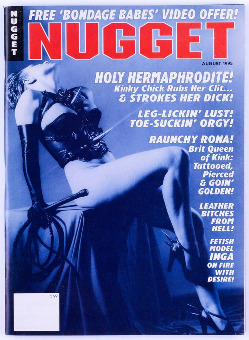 NUGGET Vintage Adult Softcore BDSM Fetish Magazine Vol. 39 No. 6 August 1995 - Post-Op Trans Model