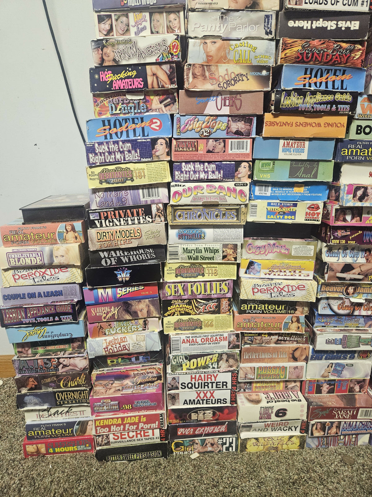Lot of 50 random adult xxx VHS in great condition from a adult store