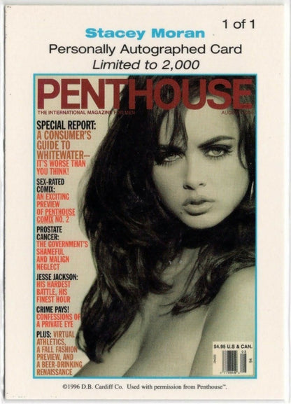 1996 Penthouse Stacey Moran Autograph Card /2000
