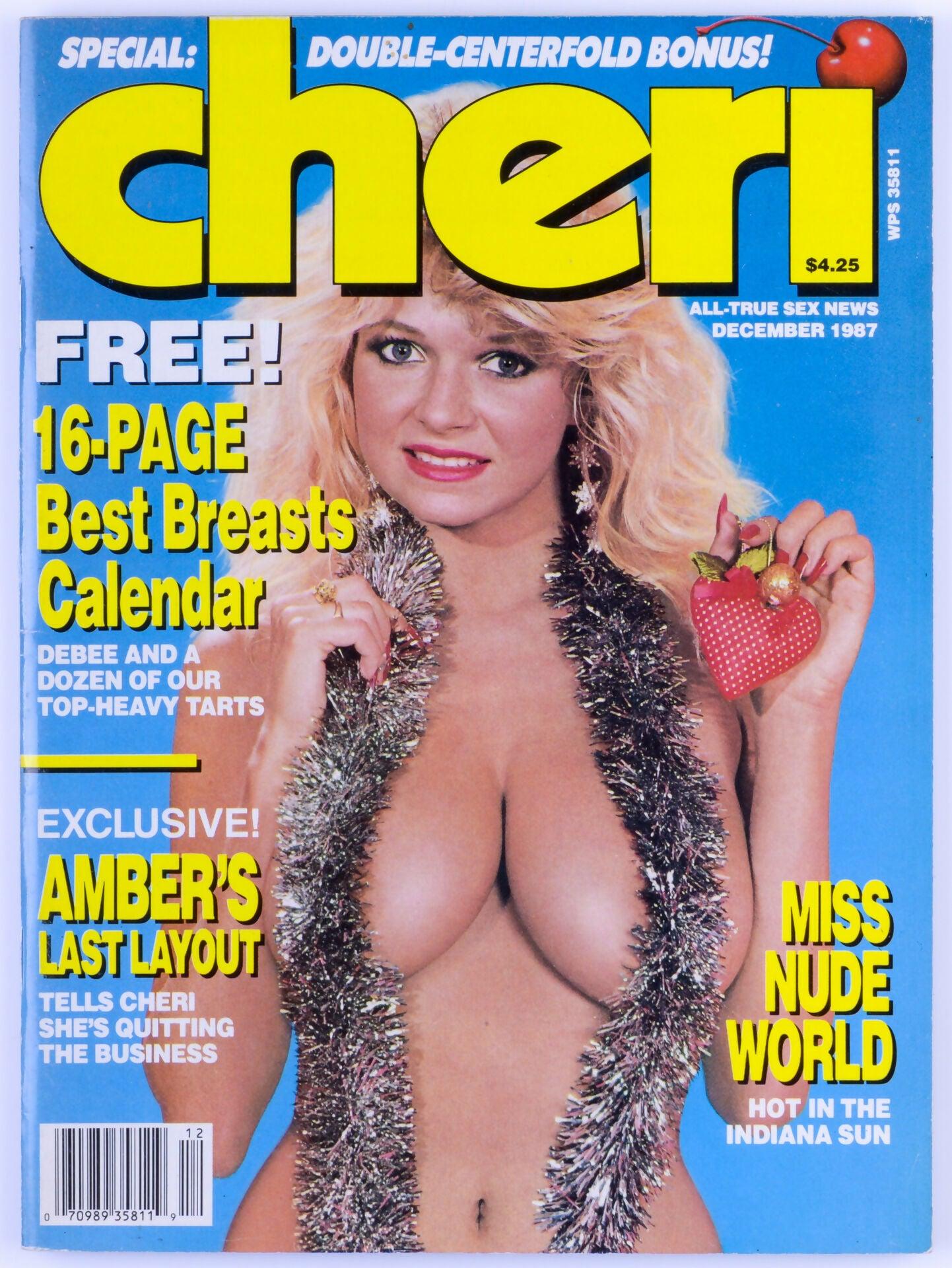CHERI Vintage Softcore Adult Magazine Vol. 12 No. 5 December 1987 Includes Best Breasts Calendar - Little Oral Annie, Barabara Dare, Debee Ashby - XXX Marketplace