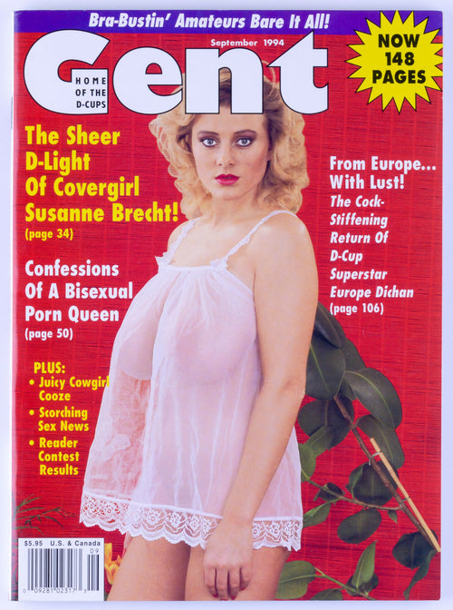 Gent September 1994 Vol. 35 No. 9 Vintage Softcore Adult Big Tits Magazine - Danni Ashe, Valerie Fields, Susanne Brecht, Europe Dichan
