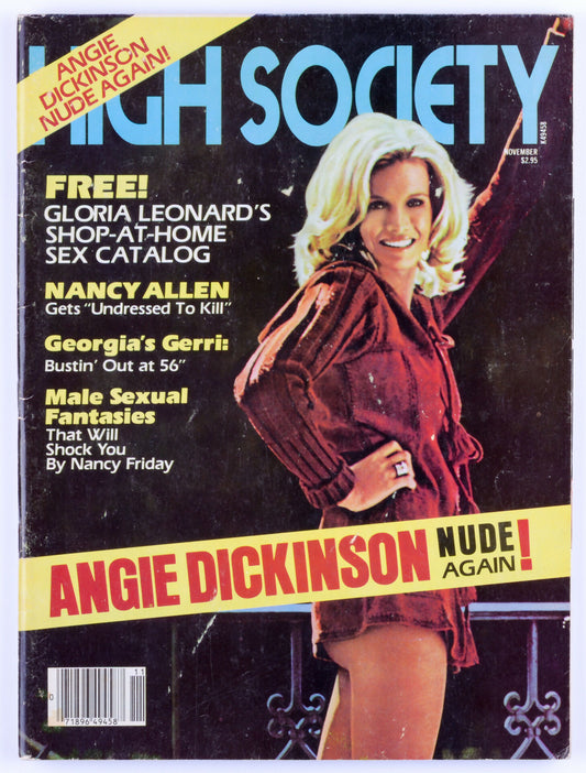 HIGH SOCIETY November 1980 Vol. 5 No. 6 Vintage Softcore Magazine - Gerri, Merle Michaels, Angie Dickenson