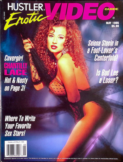 HUSTLER Erotic Video Guide May 1995 Vol. 10 No. 6 Vintage Softcore Magazine - Chantilly Lace, Selena Steele
