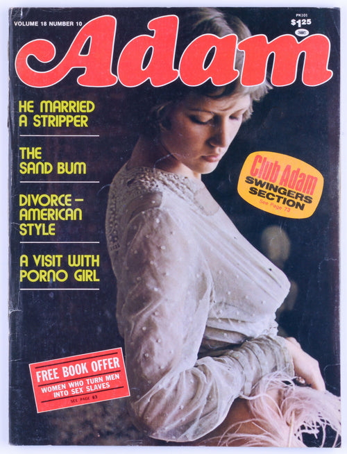 Adam Febraury 1974 Vol. 18 No. 10 Vintage Softcore Adult Magazine