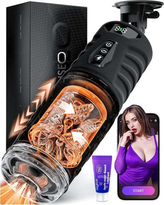 EINSEO Male Masturbator Penis Pump, AI Sync Sex Toys for Men
